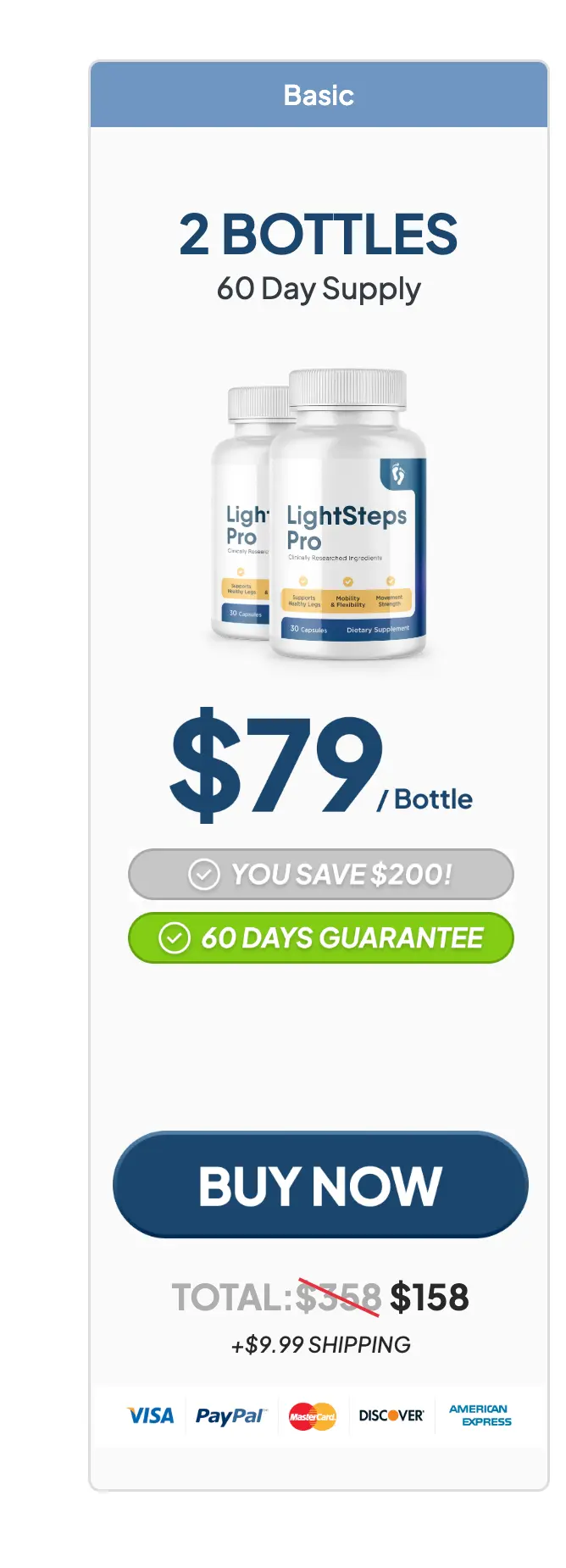 LightSteps Pro 2 bottle starter package — 60 day supply